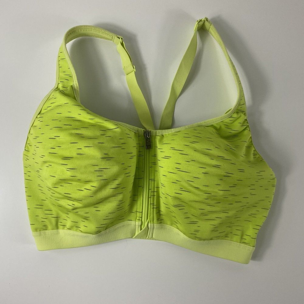 Victoria's Secret 34D Sport Bra VSX Padded Front Zip Clasp‎ Racerback Underwire